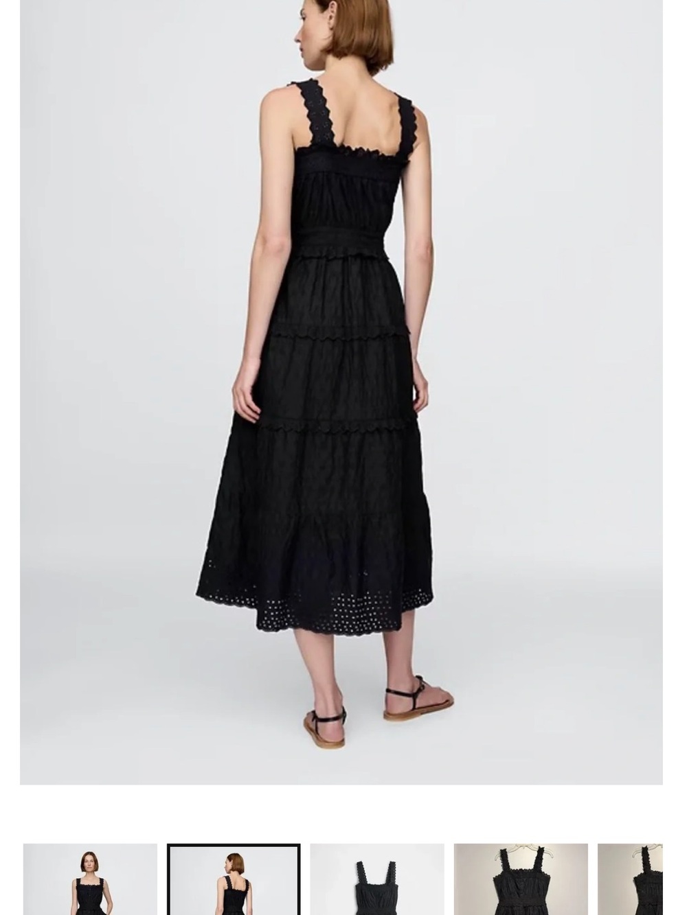 NWT Doen x Gap Eyelet Midi Dress Size Small 100% Cotton - Picture 2 of 3